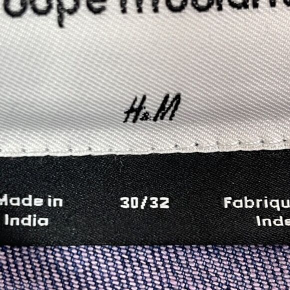 H&M Jeans Womens Size 30X32 Purple Stonewashed Hi Rise Stretch Medium Wash Denim - Picture 2 of 15